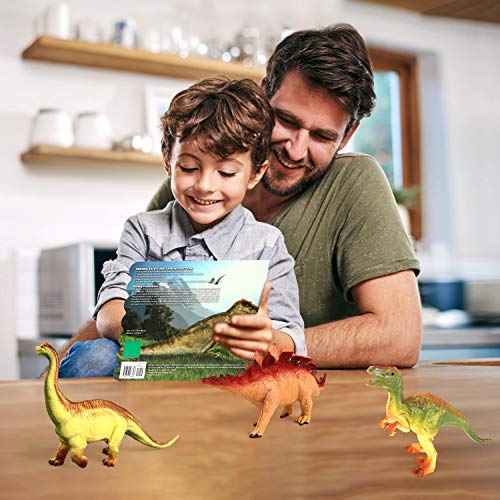 Olefun Dinosaur Toys for 3 Years Old & Up - Dinosaur Sound Book & 12 Realistic Looking Dinosaurs Figures Including T-Rex, Triceratops, Utahraptor, for Kids, Boys and Girls Olefun Dinosaur Toys for 3 Years Old & Up - Dinosaur Sound Book & 12 Realistic Looking Dinosaurs Figures Including T-Rex, Triceratops, Utahraptor, for Kids, Boys and Girls